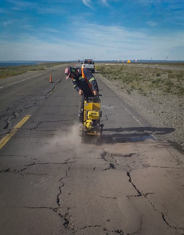 Trabajos de Vialidad en la Ruta N°3